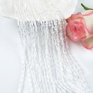 10*18mm Tour de Verre, Perles En Gros Trapèze Noir Blanc Plaqué Perles De Cristal - Product Image 1