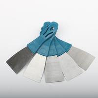 Spatule de nettoyage industrielle en acier inoxydable miroir à manche en plastique, épaisse, pour mastic, vente directe usine