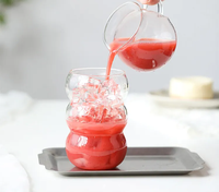 Meilleure vente 550ml haute teneur en borosilicate café pour tasses grande capacité tasses à latte personnalisées pour les occasions de fête