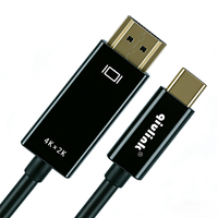 Câble USB-C vers HD 4K UHD Qiulink 1,8 m (6 pieds) QL-CH510, adaptateur vidéo Type C vers HD pour téléphone, tablette, ordinateur portable vers moniteur, projecteur