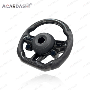Acardash para <span class=keywords><strong>Maserati</strong></span> GranTurismo GT/GC <span class=keywords><strong>2007</strong></span>-2022 ACARDASH 2025 Nuevo Volante Mejorado de Fibra de Carbono Roja/Cuero - Product Image 1
