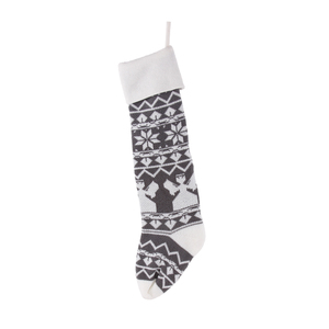 Chaussettes de Noël personnalisées <span class=keywords><strong>en</strong></span> tricot avec motif crochet personnalisé, monogramme, style nordique, chaussettes décoratives pour la conservation des objets précieux - Product Image 2