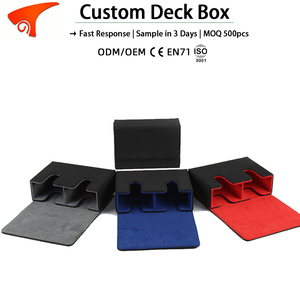 Boîte à cartes à collectionner en cuir PU OEM, capacité 200 cartes, avec logo personnalisé, contient plus de 120 cartes à simple pochette pour Yu-Gi-Oh TCG/CCG - Product Image 1