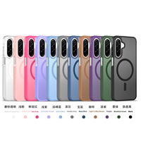 Étui de téléphone magnétique SAM A16/A17/A26 Silver Shield avec effet peau d'animal, résistant au jaunissement, protection robuste, aimant puissant