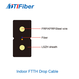 Ventes directes d'usine intérieur extérieur 1 2 4 6 8 10 12 14 16 18 20 22 24 core LSZH PE veste FTTH câble de dérivation à <span class=keywords><strong>fibre</strong></span> <span class=keywords><strong>optique</strong></span> - Product Image 6