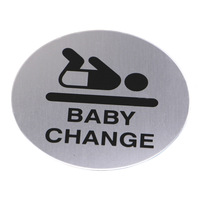 Fourniture de plaques de signalisation pour porte de toilette auto-adhésives en acier inoxydable de 3 pouces