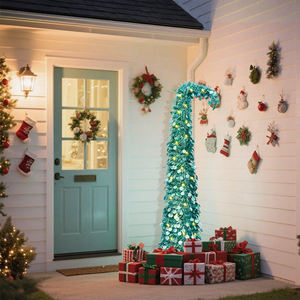 Árbol de Navidad Colorido de 1.5 m Más Vendido con Decoraciones de Círculos Pequeños Láser para Exhibición en Ventanas, Venta Directa de Fábrica - Product Image 5