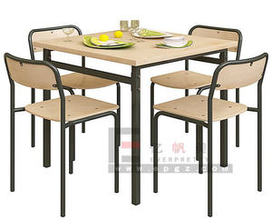 Mobilier <span class=keywords><strong>de</strong></span> salle à manger pour bureau <span class=keywords><strong>scolaire</strong></span> Table contemporaine à manger pour bureau <span class=keywords><strong>de</strong></span> campus avec siège à dossier haut pour étudiants et employés - Product Image 1