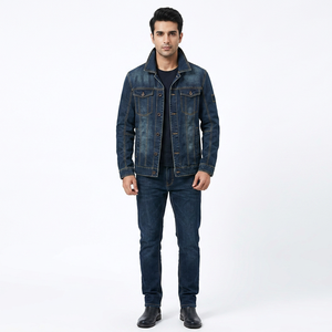Cheaper Men <b>Denim</b> <b>Jacket</b> New Arrival High Quality Wholesale <b>Custom</b> <b>Denim</b> <b>Jacket</b> Washed <b>Custom</b> Blue Men Jean <b>Jackets</b> - Product Image 1