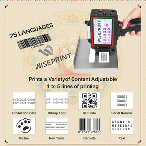 Wiseprint 25.4Mm Slimme Draagbare HP-WP500 Handheld Kleur Logo Kartonnen Doos Label Inkjet <span class=keywords><strong>Color</strong></span> Printer Machine 600Dpi - Product Image 6