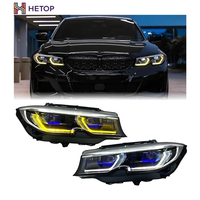 Feux avant laser HETOP G20 2018-2022 Version bicolore Série 3 Jaune et Blanc Mise à niveau LED DRL Lampe Style lentille laser pour BMW
