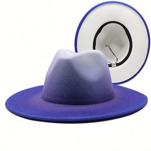 Chapeau Fedora Vintage Bicolore à Rayures pour l'Hiver, Décontracté, Extérieur et Soirées - Product Image 2