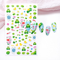 Autocollants ronds pour ongles, thème fruits d'été (Myrtille, Fraise, Citron), style océan, doux, non toxiques et sans danger pour les enfants