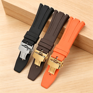 Bracelet en caoutchouc fluoré FKM de luxe 26 mm avec boucle déployante pour modèles AP <span class=keywords><strong>15500</strong></span> 15400 26331, compatible avec les montres intelligentes, respirant - Product Image 5