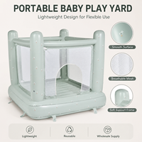 Parc de jeu gonflable pour bébé avec panneaux en maille respirante, PVC souple, parc de jeu portable, intérieur/extérieur, OEM personnalisé