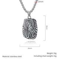Collier Pendentif Rétro pour Homme en Acier Titane 18K, Style Égyptien Artistique Unique, Chat Bastet, Bijou pour Pull