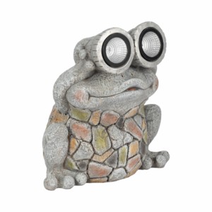 Statua decorativa a forma di rana con occhiali solari per decorazioni da giardino, figurina per l'accentuazione del portico anteriore, del patio e del cortile. - Product Image 3