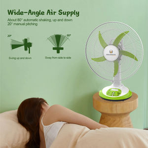 Cuja venda 16 polegadas bateria portátil recarregável mesa <span class=keywords><strong>dc</strong></span>/ac ventilador com luz led - Product Image 5