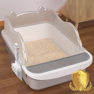 Litière <span class=keywords><strong>pour</strong></span> chat extra large en gros, nouvelle, épaissie, semi-fermée, anti-éclaboussures, toilette <span class=keywords><strong>pour</strong></span> <span class=keywords><strong>chaton</strong></span>, fournitures <span class=keywords><strong>pour</strong></span> chat <span class=keywords><strong>pas</strong></span> chères - Product Image 2