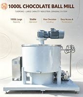 Broyeur à billes de chocolat TUORONG 1000L, machine complète de broyage de chocolat avec filtre magnétique pour le broyage du chocolat, des noix et de la confiture