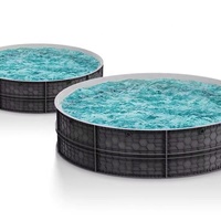 Bacs d'élevage de poissons et de crevettes en plastique rond haute résistance anti-corrosion, système RAS pour l'aquaculture, élevage de tilapias et de crabes
