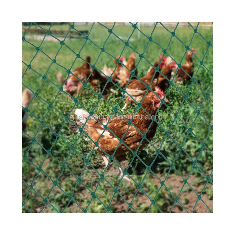 Großhandel benutzer definierte PE Kunststoff Hühnern etz Netz UV-Schutz Multi-Filament geknotete Geflügel Zaun Netze für Ente
