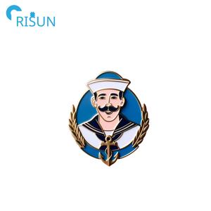 製造 金属製 セーラー ピンバッジ カスタム エナメル 英国海軍 潜水艦 セーラー ラペルピン 錨 セーリング 船長 ピンブローチ - Product Image 6