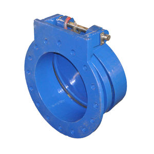 วาล์วแบบปีกนกเหล็กหล่อกลมเคลือบสแตนเลส ราคาโรงงาน สำหรับควบคุมน้ำท่วม - Product Image 2