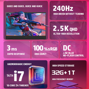 <span class=keywords><strong>HP</strong></span> Laptop <span class=keywords><strong>Core</strong></span> <span class=keywords><strong>I7</strong></span> 14th Generation 16GB DDR5 <span class=keywords><strong>Omen</strong></span> Gaming Laptop 16,1 "QHD 240Hz RTX4060 512GB Laptop profesional - Product Image 2