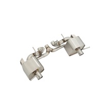 Escape Trasero Triple de Acero Inoxidable de 1.5mm con Acabado Espejo y Silenciadores para Ferrari 458