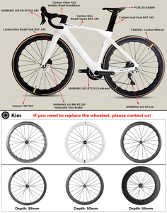Bicicleta de Carretera BXT de Fibra de Carbono Completa para una Conducción Rápida y Eficiente, Di2 2*12 Velocidades, T47 Ligera, T800 con Frenos de Disco, BXT-Road-145 F - Product Image 2