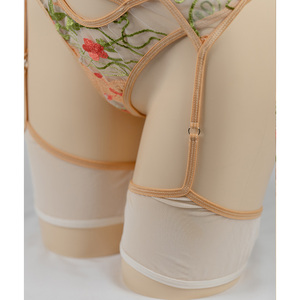 Ceintures amincissantes en forme de corps avec crochet en métal pour femmes <span class=keywords><strong>Porte</strong></span>-jarretelles brodé en dentelle Chaussettes une pièce Bas sexy - Product Image 6