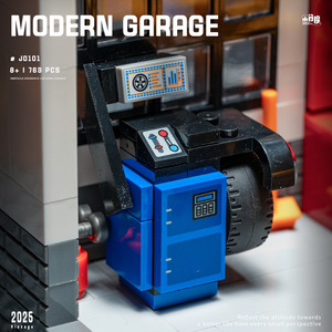XJD JD101 763 pièces Ensemble de briques de construction de <span class=keywords><strong>garage</strong></span> de style chinois, modèle technique en plastique, jouet moderne, cadeau de festival - Product Image 3