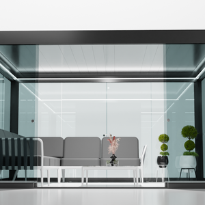 Pergola de yoga en plein air avec ventilation électrique contrôlée par téléphone pour étirements corporels dans la nature - Product Image 1