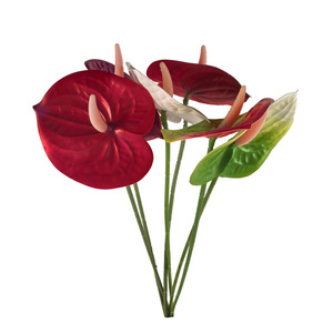 Composition florale pour scène de mariage et fiançailles, avec Anthurium et <span class=keywords><strong>Petit</strong></span> Flamant, allée fleurie, plafond haut - Product Image 4