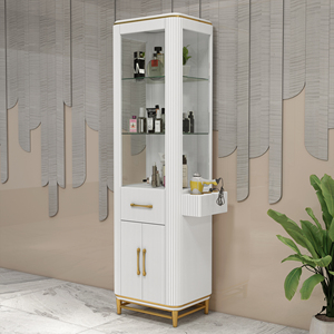 Salon de coiffure présentoir à <span class=keywords><strong>tambour</strong></span> moderne meubles de salon armoires de salon en verre vitrines multifonctionnelles - Product Image 2