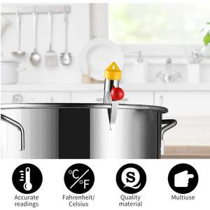 Thermomètre à bonbons 2026, thermomètre à friture profonde avec pince pour casserole, thermomètre en verre à lecture instantanée, bonbons, friture, <span class=keywords><strong>confiture</strong></span>, sirop de <span class=keywords><strong>sucre</strong></span> - Product Image 4