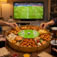Boîte d'emballage personnalisée pour match de football, écologique, pour restauration rapide, boîte à collation pour match de football, boîte en papier avec emballage à emporter