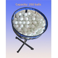 Collecteur de balles portable et mobile avec support, panier de rangement multiple pour tennis de table, rond