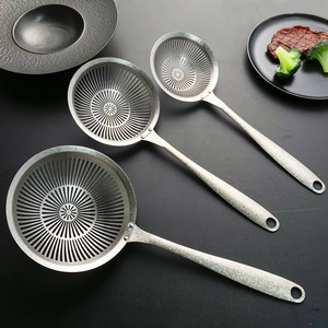 Ensemble de passoires perforées en titane pur, 3 pièces, avec long manche, pour fondue, nouilles, friteuse, outil de cuisine - Product Image 1