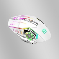 BAJEAL Sport Gaming Racing Charging 7-color Backlight Breath Comfort Gamer Mice Rechargeable Wireless Gaming Mouse