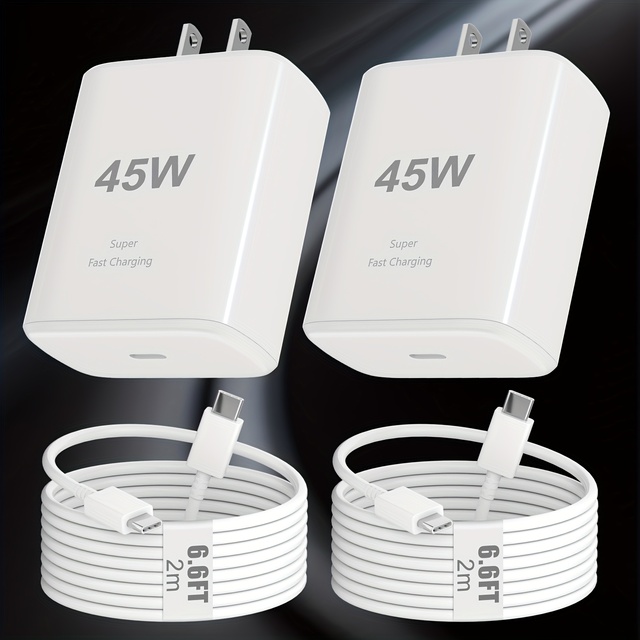 CHXDEV Single Port GaN Charger PD45W Fast Charge Power Adapter with 45W Output for Phone Tablet Laptop and Earphone Use