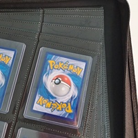 Pour classeur de cartes à collectionner portable en plastique, 9 pochettes, design personnalisé Pokemon, en cuir PU, album de cartes A4 A5 A6