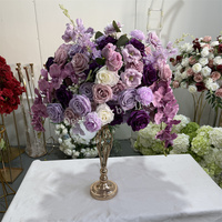 IFG Usine À La Main 50cm Artificielle Orchidée Pourpre Fleur Boule Centres De Table Décorations