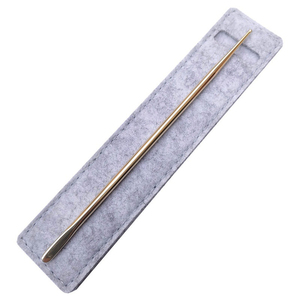 Médecine traditionnelle chinoise bâton <span class=keywords><strong>d</strong></span>'acupuncture en cuivre doré pour le massage méridien du corps et la cueillette des oreilles 150*5mm outil Gua Sha - Product Image 4