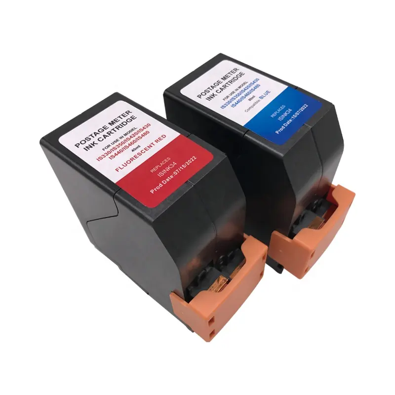 Remanufactured Neopost Quadient Ink IS300 for IS330/IS350/IS420/IS460/IS480/IS490 franking machine Red Blue Inkcartridge ISINK34