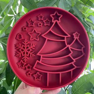 高品質カスタムロゴ犬フィーダーボウルゆっくり食べるクリスマスツリーシリコーン吸引舐めマット耐久性と折りたたみ可能 - Product Image 4