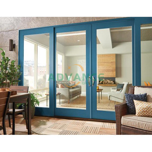Portes de maison de haute qualité approuvées à l'impact des ouragans à rupture thermique Double grande <span class=keywords><strong>porte</strong></span> <span class=keywords><strong>coulissante</strong></span> en aluminium et verre - Product Image 6