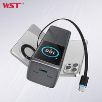 Câble de charge WST avec affichage numérique LED, PD 100W et 140W, charge rapide, batterie externe haute capacité 30000mAh pour ordinateur portable