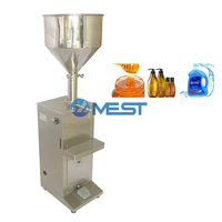 Machine de remplissage verticale à piston pour sauces, miel et pâtes, de 100 ml à 1000 ml, avec trémie